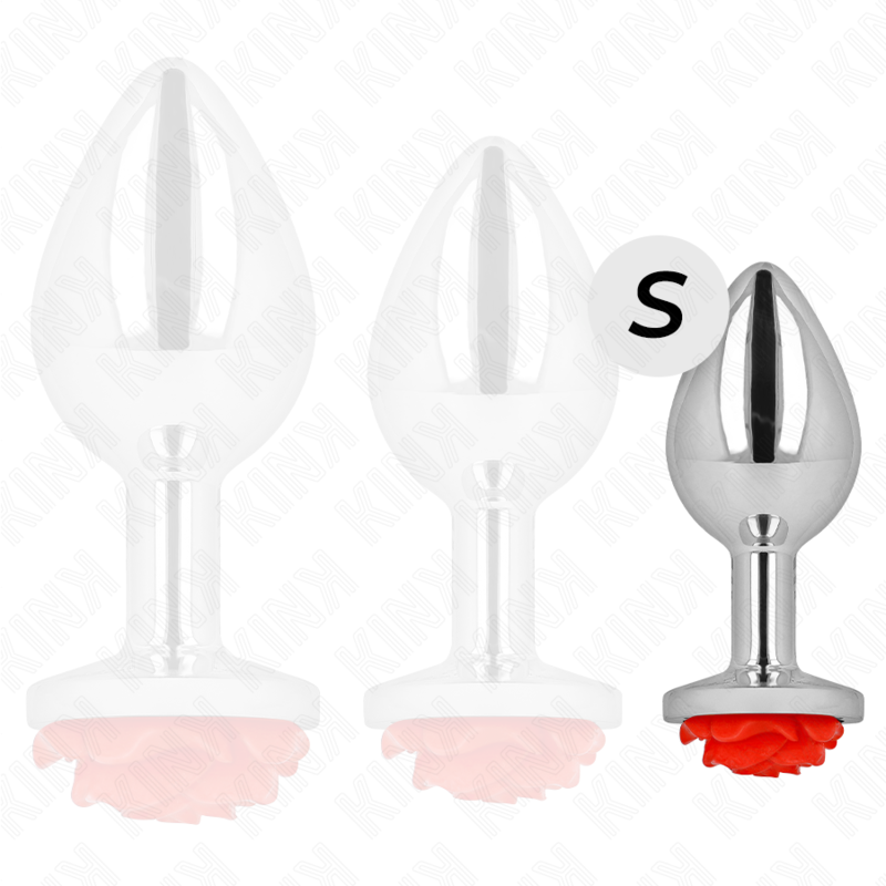 KINK – PLUG ANAL ROSA ROJA TALLA S