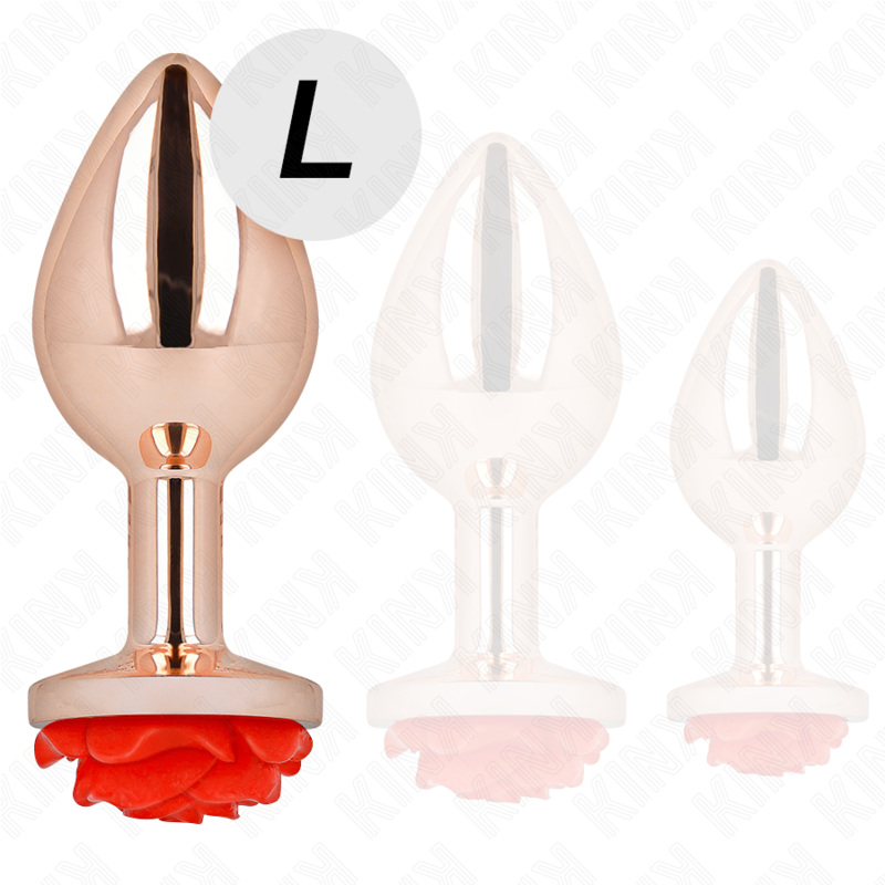 KINK – PLUG ANAL ORO ROSADO ROSA ROJA L