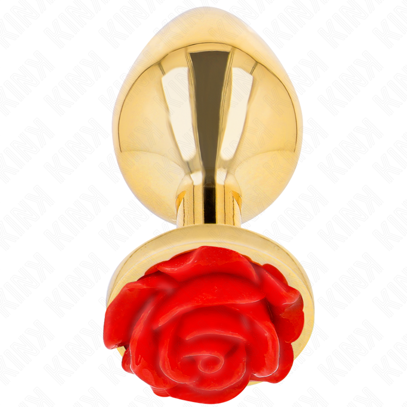 KINK – PLUG ANAL DORADO ROSA ROJA TALLA L