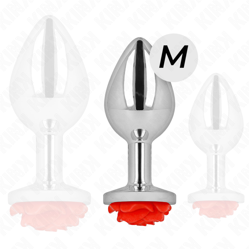 KINK – PLUG ANAL ROSA ROJA TALLA M