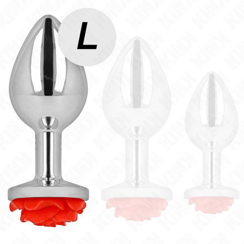 KINK – PLUG ANAL ROSA ROJA TALLA L