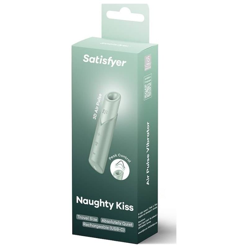 SATISFYER – NAUGHTY KISS ESTIMULADOR CLÍTORIS POR ONDAS VERDE AGUA