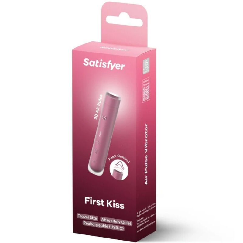 SATISFYER – FIRST KISS ESTIMULADOR CLÍTORIS POR ONDAS GRANATE