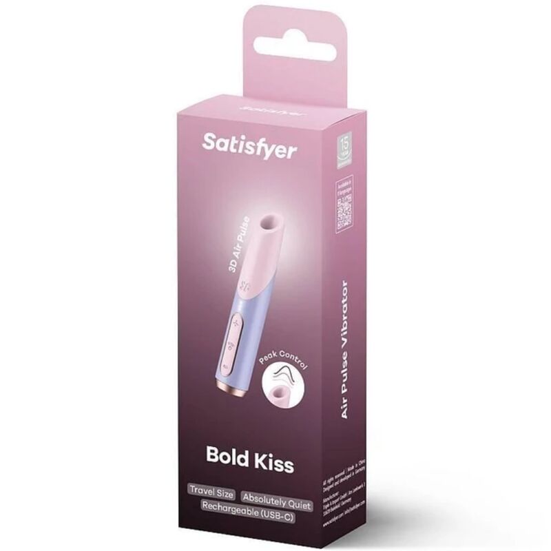 SATISFYER – BOLD KISS ESTIMULADOR CLÍTORIS POR ONDAS ROSA / VIOLETA