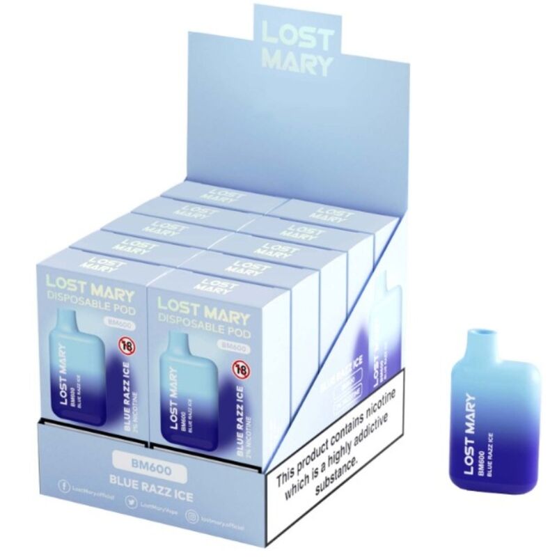 LOST MARY – BM600 VAPER NICOTINA 2% DESECHABLE SABOR ARÁNDANOS HELADOS