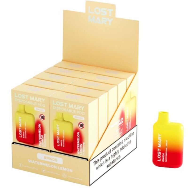 LOST MARY – BM600 VAPER NICOTINA 2% DESECHABLE SABOR SANDÍA LIMÓN