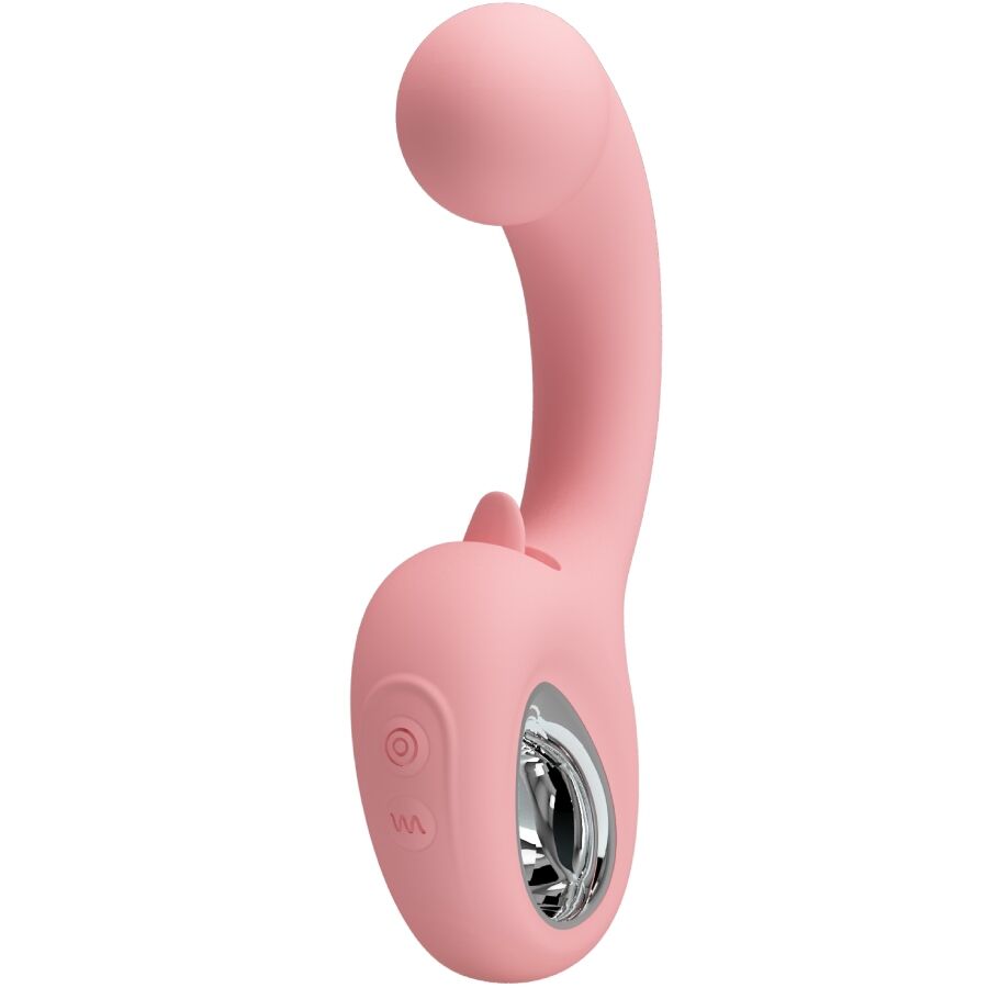 PRETTY LOVE – ERYNNYES VIBRADOR PUNTO G + ESTIMULADOR CLÍTORIS 10 VIBRACIONES ROSA