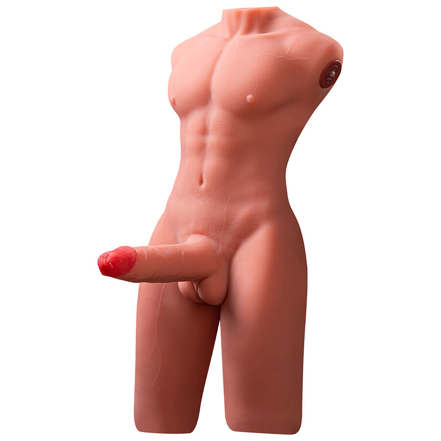 XISE – JASON HALF BODY TORSO REALÍSTICO MASCULINO CON THRUSTING Y VIBRACIÓN 55 CM