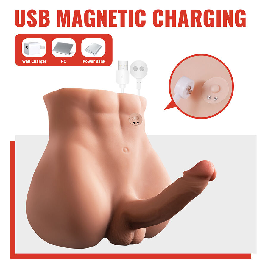 XISE – BERTLETT DILDO ASS MASTURBADOR DILDO Y ANO REALÍSTICO POSICIÓN FRONTAL CON THRUSTING 18 CM