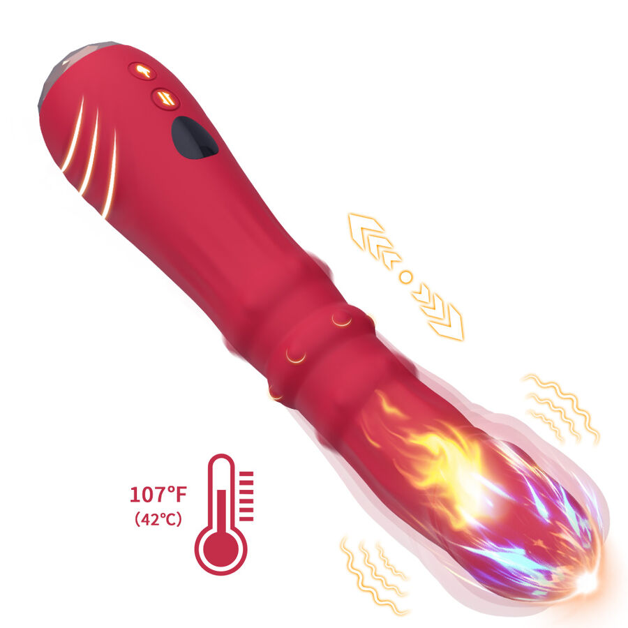 ARMONY – THERMO-ADJUSTABLE POINT A STIMULATOR VIBRATOR DILDO RED