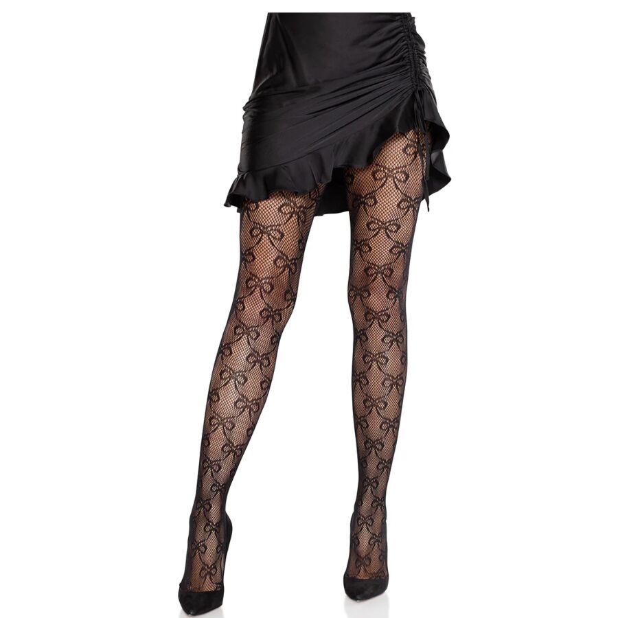 LEG AVENUE – MALLAS DE RED CON LAZO NEGRO