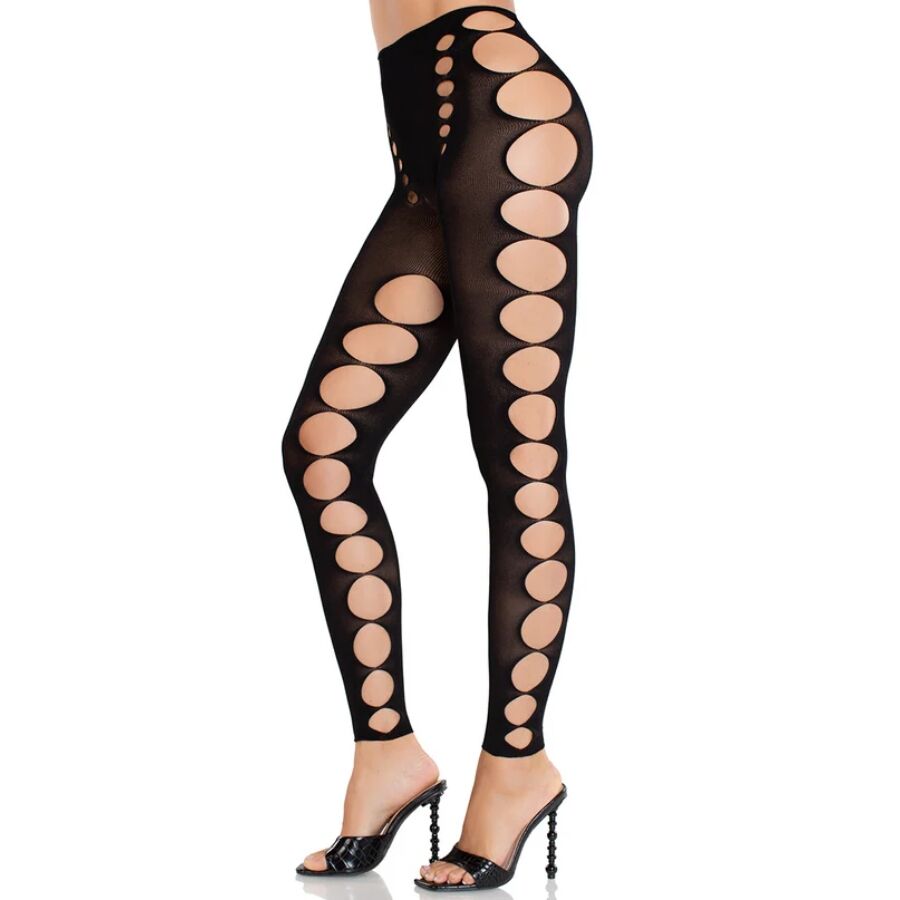 LEG AVENUE – MEDIAS OPACAS SIN TIRANTES Y COSTURAS NEGRO