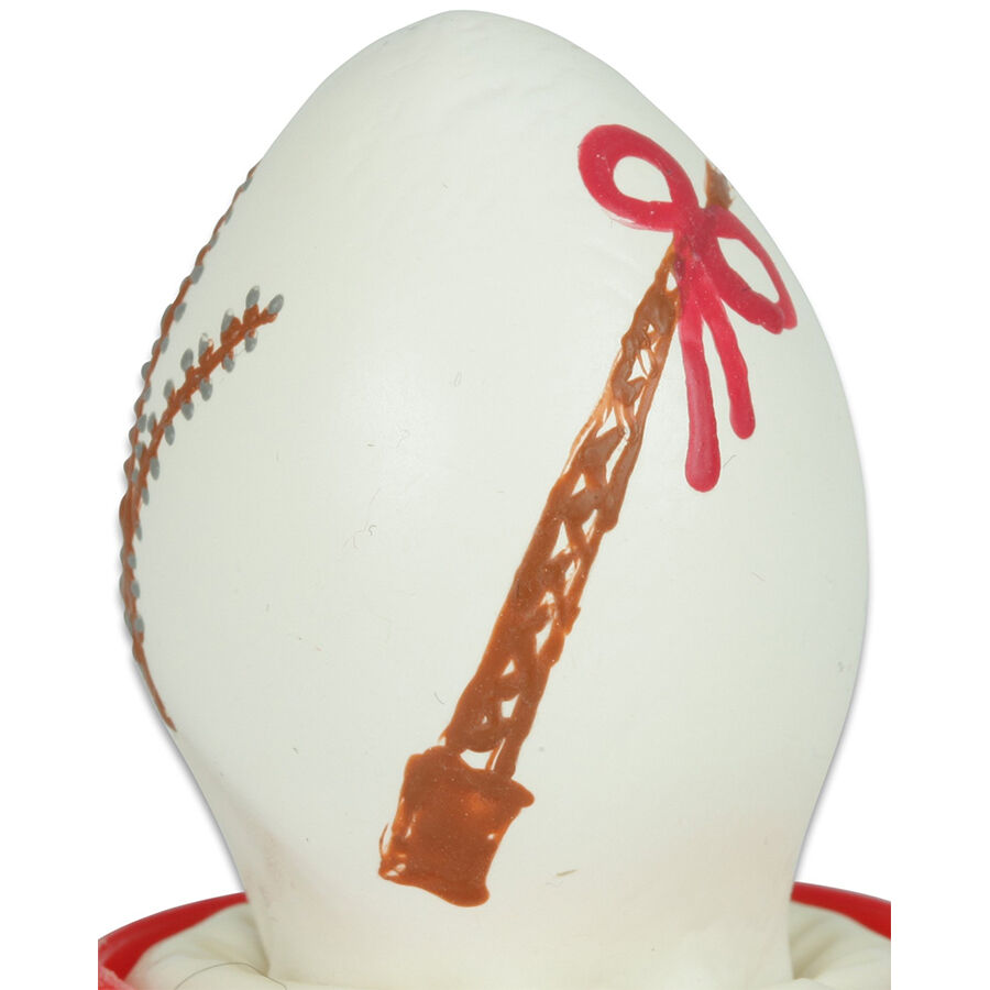 CONDOMERIE – PRESERVATIVO DECORATIVO PINTADO A MANO HUEVO DE PASCUA BLANCO