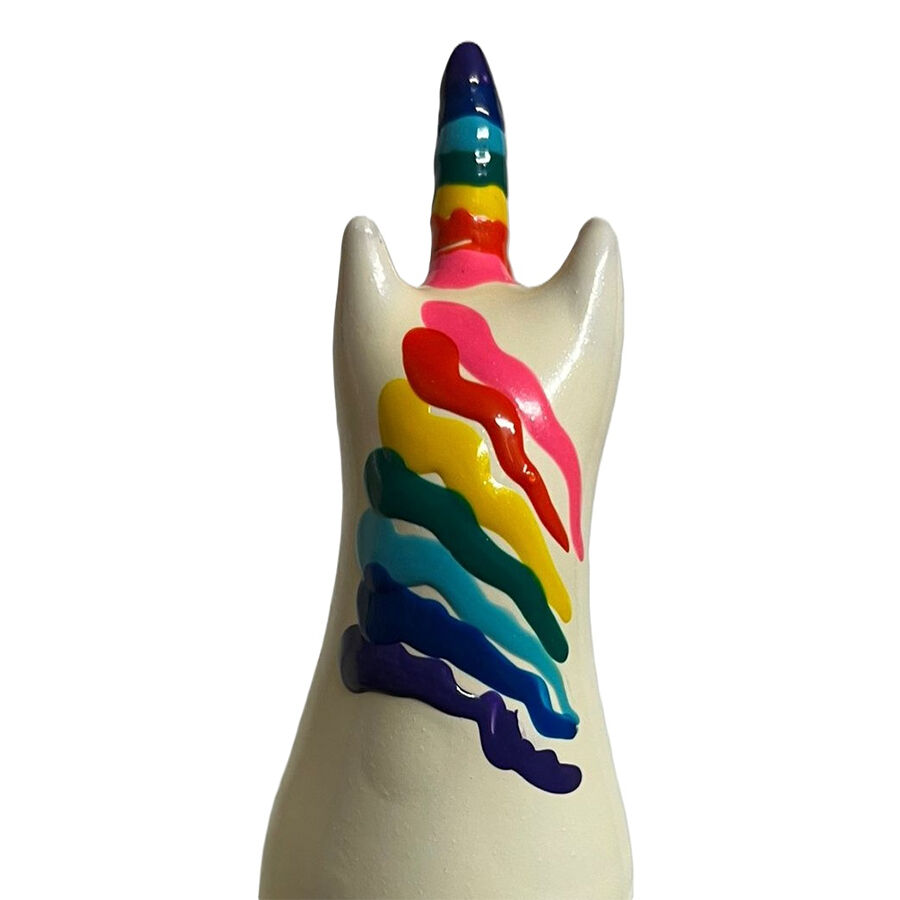 CONDOMERIE – PRESERVATIVO DECORATIVO PINTADO A MANO ARCOÍRIS UNICORNIO