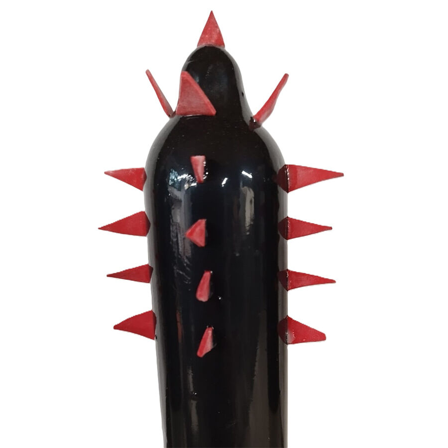 CONDOMERIE – PRESERVATIVO DECORATIVO PINTADO A MANO CACTUS NEGRO