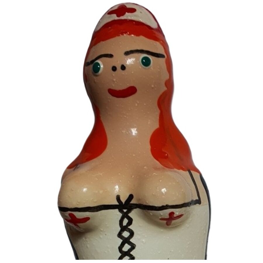 CONDOMERIE – PRESERVATIVO DECORATIVO PINTADO A MANO ENFERMERA PELIRROJA