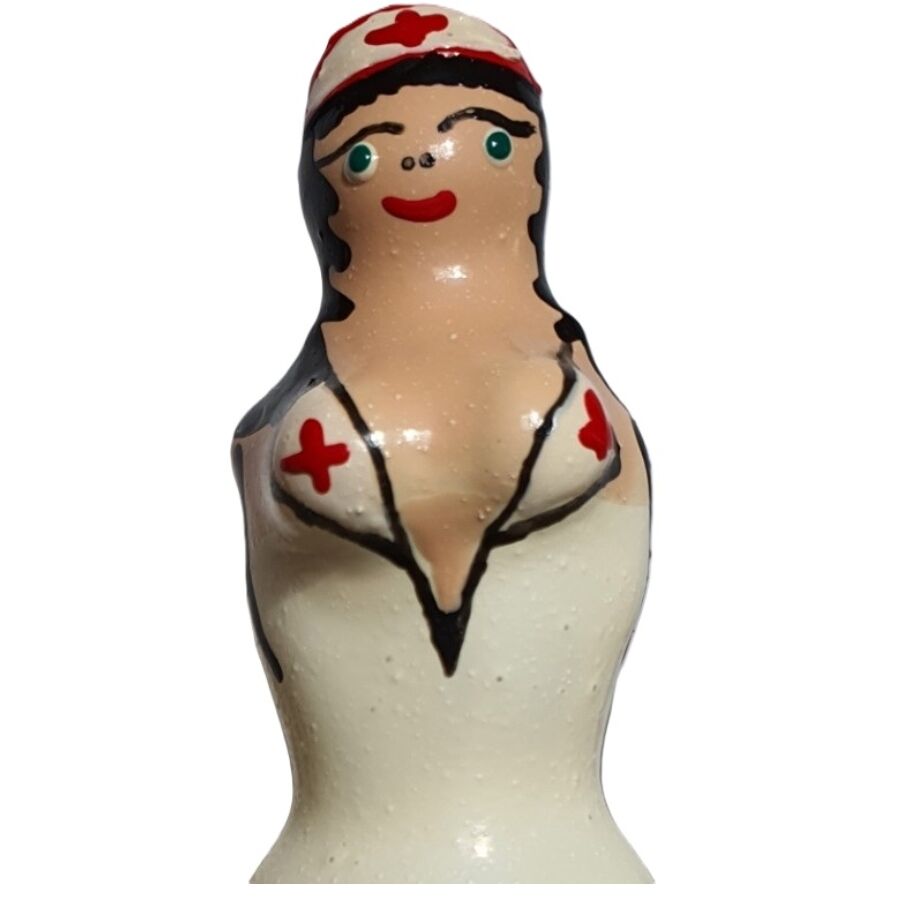 CONDOMERIE – PRESERVATIVO DECORATIVO PINTADO A MANO ENFERMERA RUBIA