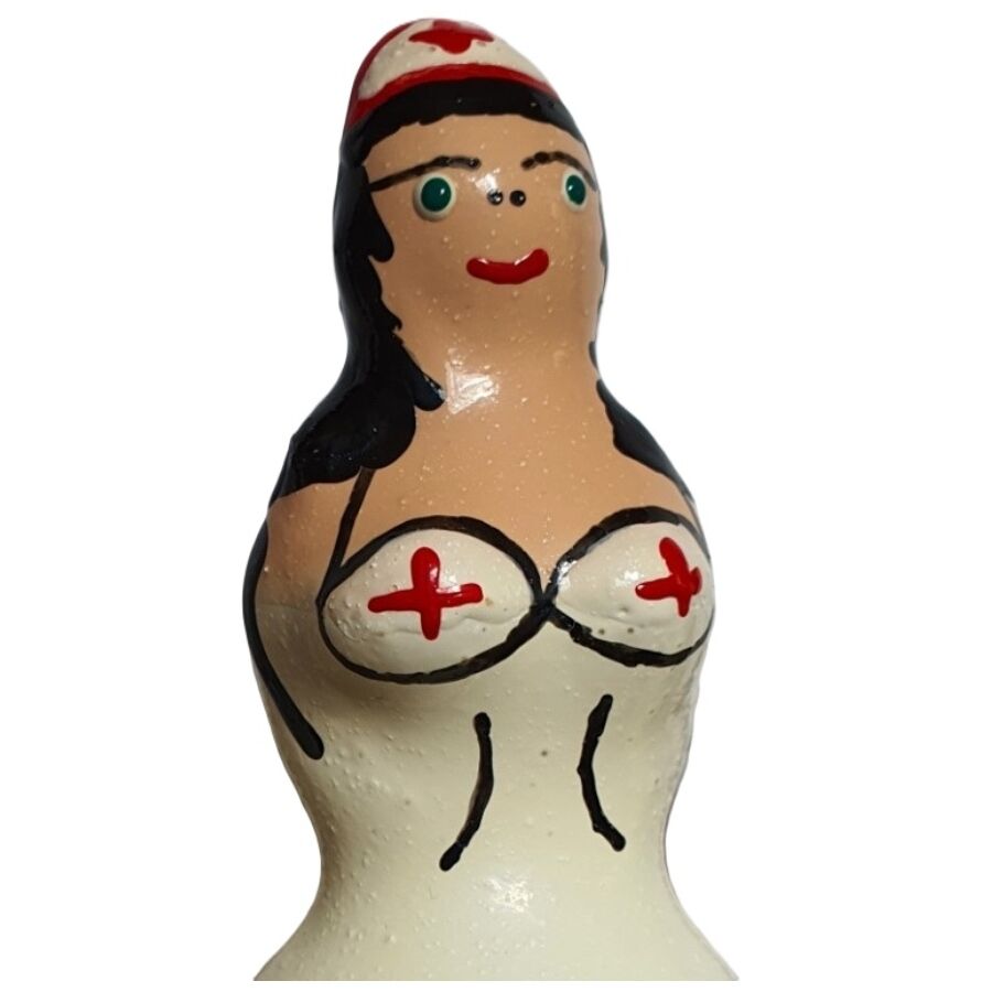 CONDOMERIE – PRESERVATIVO DECORATIVO PINTADO A MANO ENFERMERA NEGRA