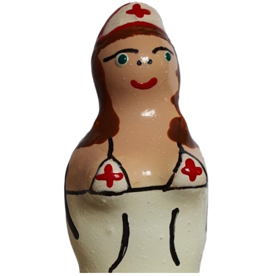 CONDOMERIE – PRESERVATIVO DECORATIVO PINTADO A MANO ENFERMERA MORENA