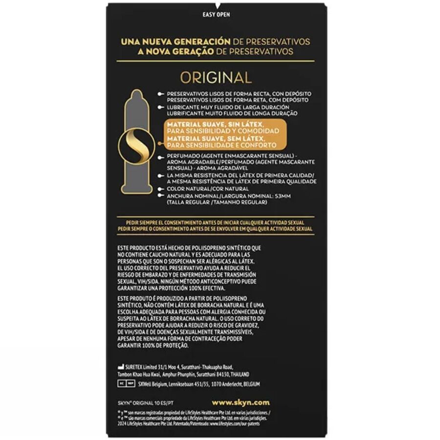 SKYN – PRESERVATIVO ORIGINAL SENSACIÓN NATURAL 10 UNIDADES