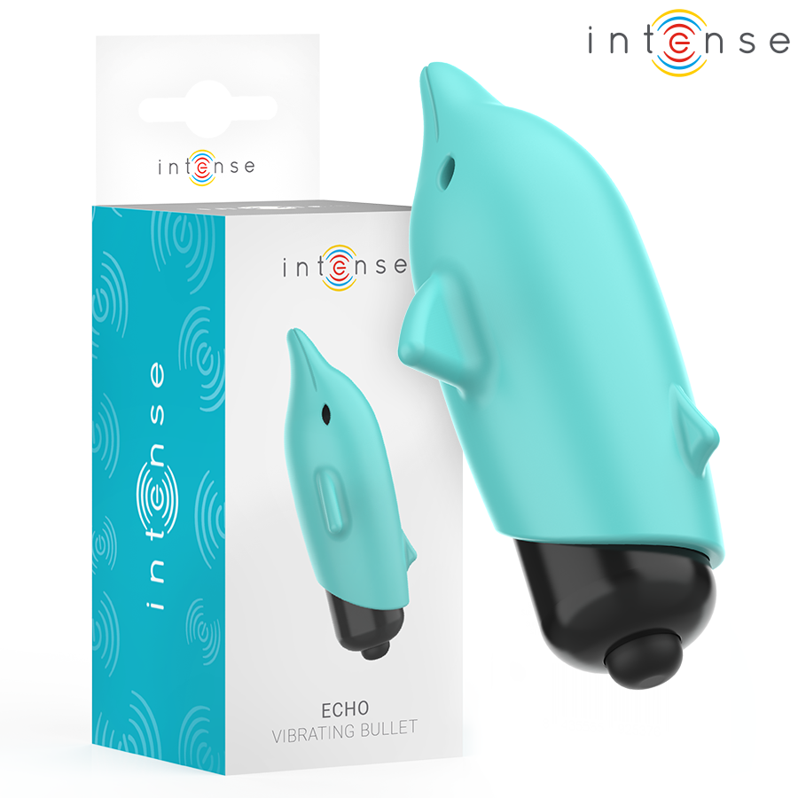 INTENSE – ECHO BALA VIBRADORA DELFÍN AZUL 8 X 4.7 CM