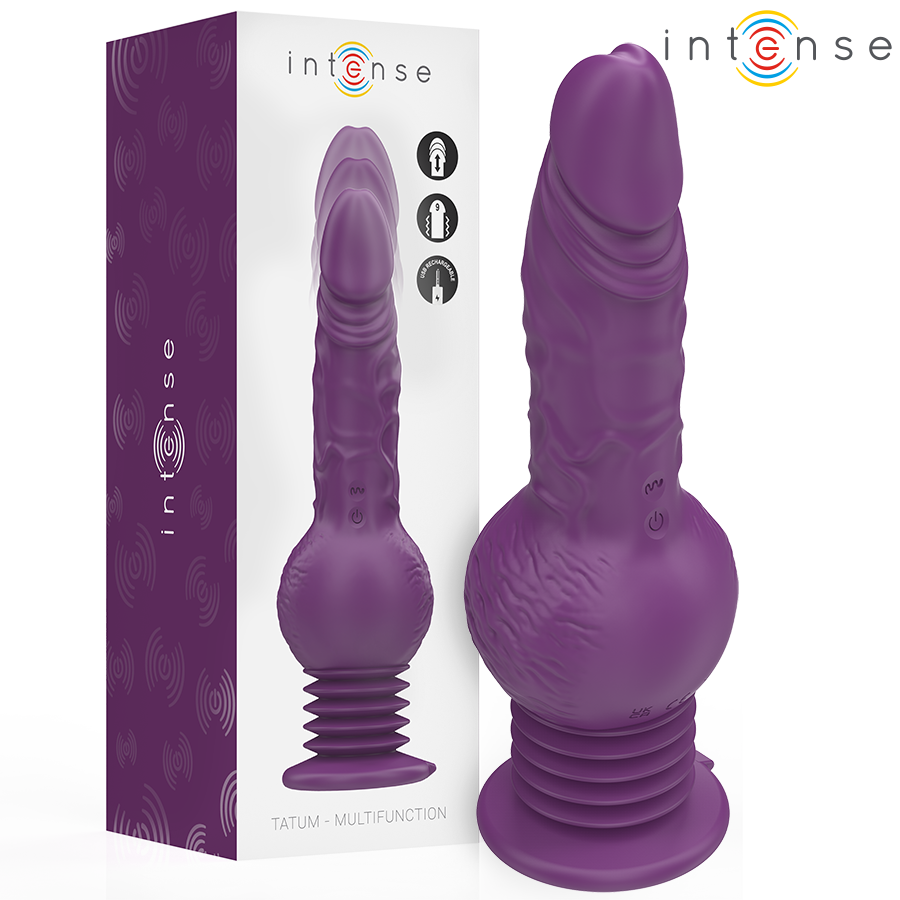INTENSE – TATUM VIBRADOR MULTIFUNCIÓN CON VIBRACIÓN UP AND DOWN 24 CM MORADO
