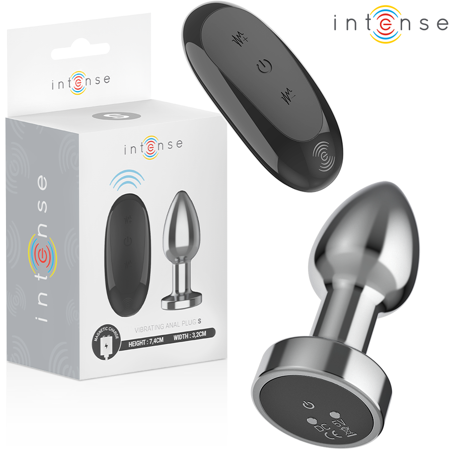 INTENSE – PLUG ANAL 10 VIBRACIONES METAL CON CONTROL REMOTO S
