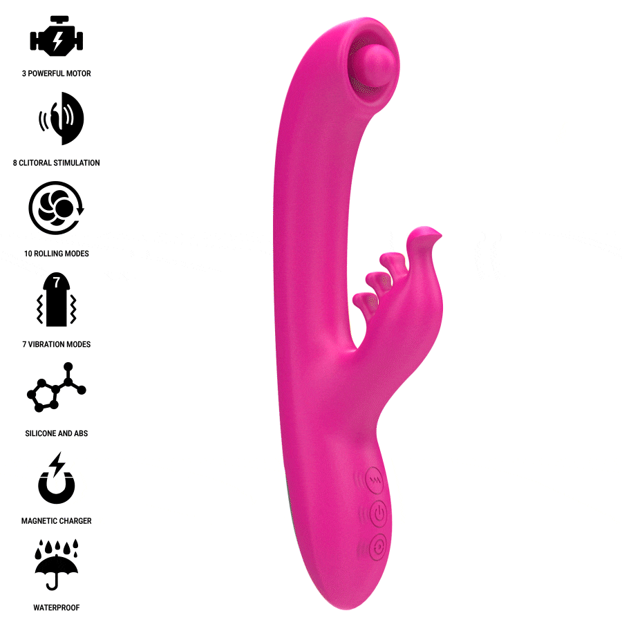 INTENSE – CHRISTINA VIBRADOR MULTIFUNCIÓN RABBIT 22.5 CM ROSA