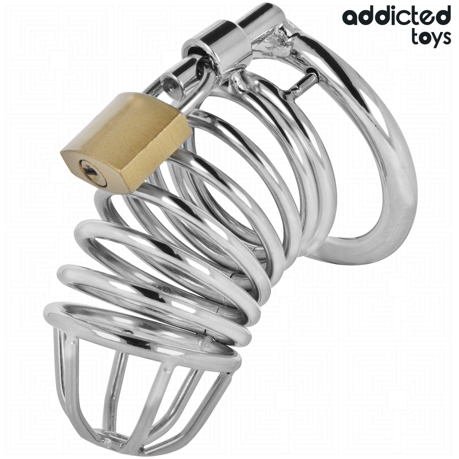 ADDICTED TOYS LOCKED – IRON CELL JAULA PARA PENE DE METAL 4 CM TALLA S