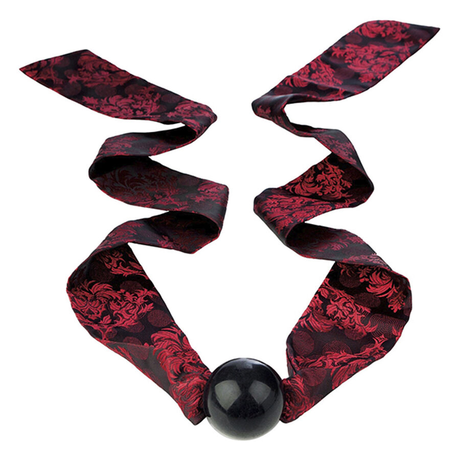 CALEXOTICS – SCANDAL MORDAZA DE BOLA CON LAZO NEGRO/ROJO