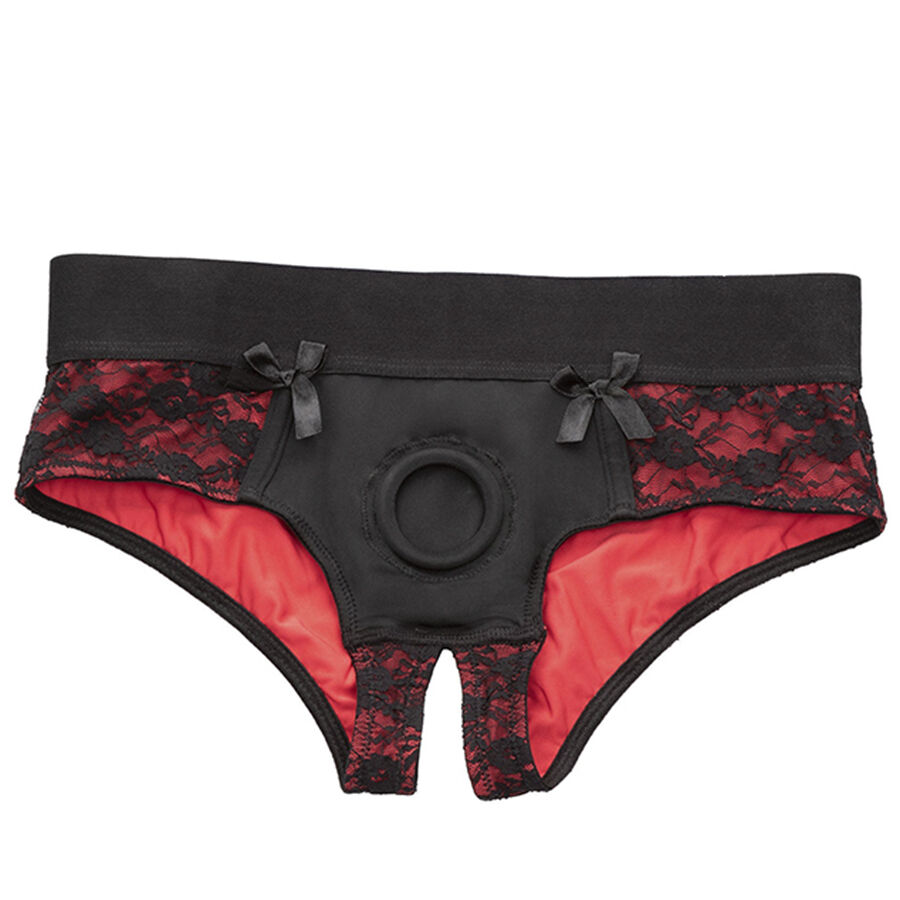 CALEXOTICS – SCANDAL SET DE BRAGUITAS SIN ENTREPIERNAS CON DILDO TALLA S/M