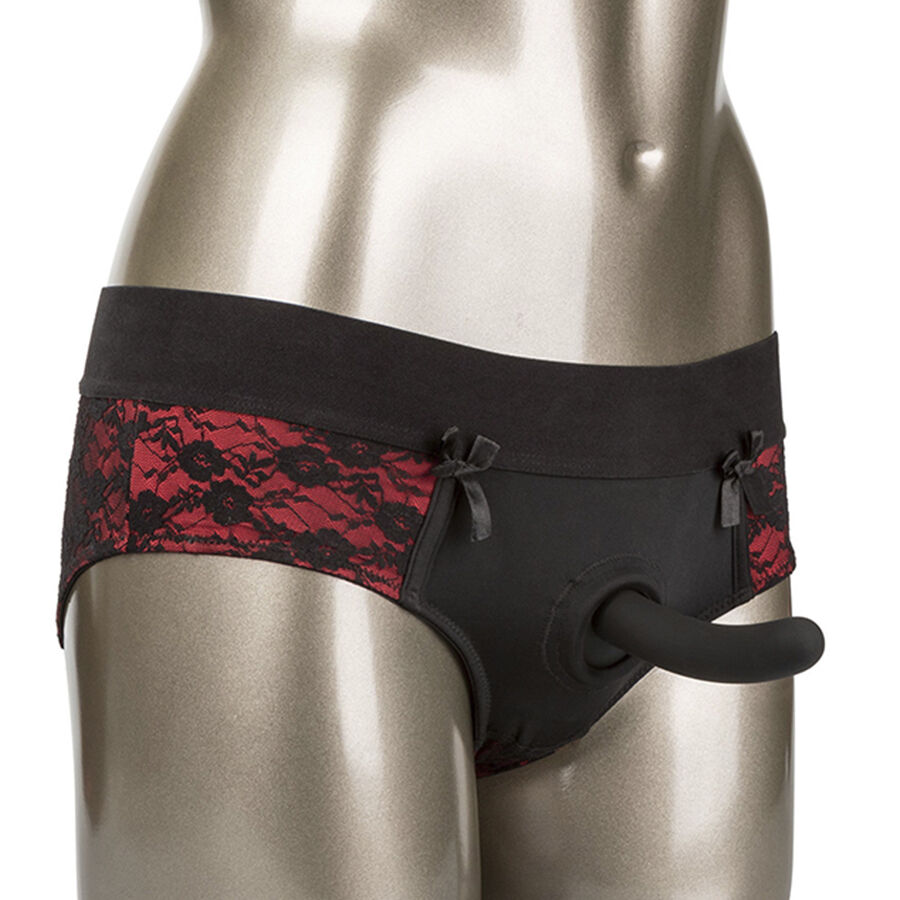 CALEXOTICS – SCANDAL SET DE BRAGUITAS SIN ENTREPIERNAS CON DILDO TALLA S/M