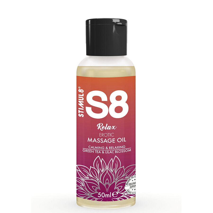 STIMUL8 – S8 RELAX ACEITE DE MASAJE ERÓTICO TÉ VERDE 50 ML