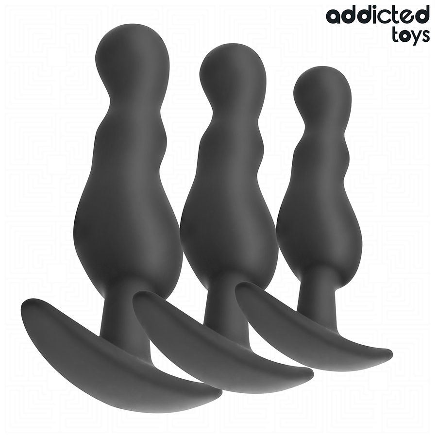 ADDICTED TOYS – SET DE 3 PLUG ANAL SILICONA MODELO 1