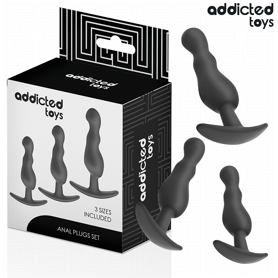 ADDICTED TOYS – SET DE 3 PLUG ANAL SILICONA MODELO 1