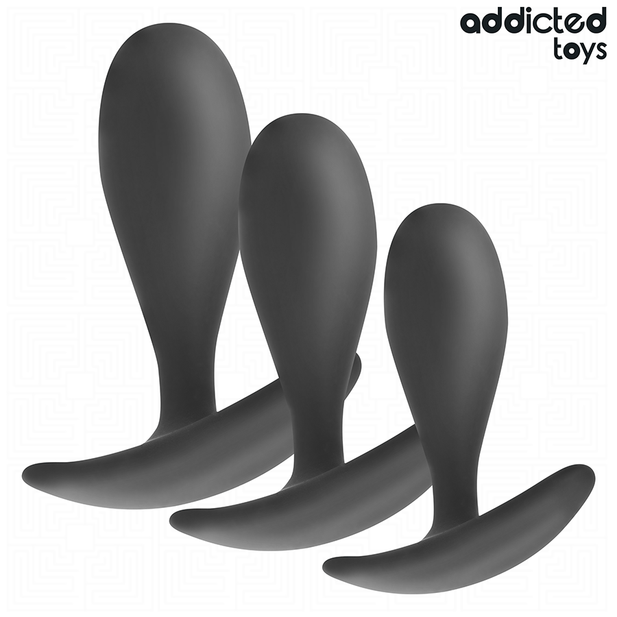 ADDICTED TOYS – SET DE 3 PLUG ANAL SILICONA MODELO 2