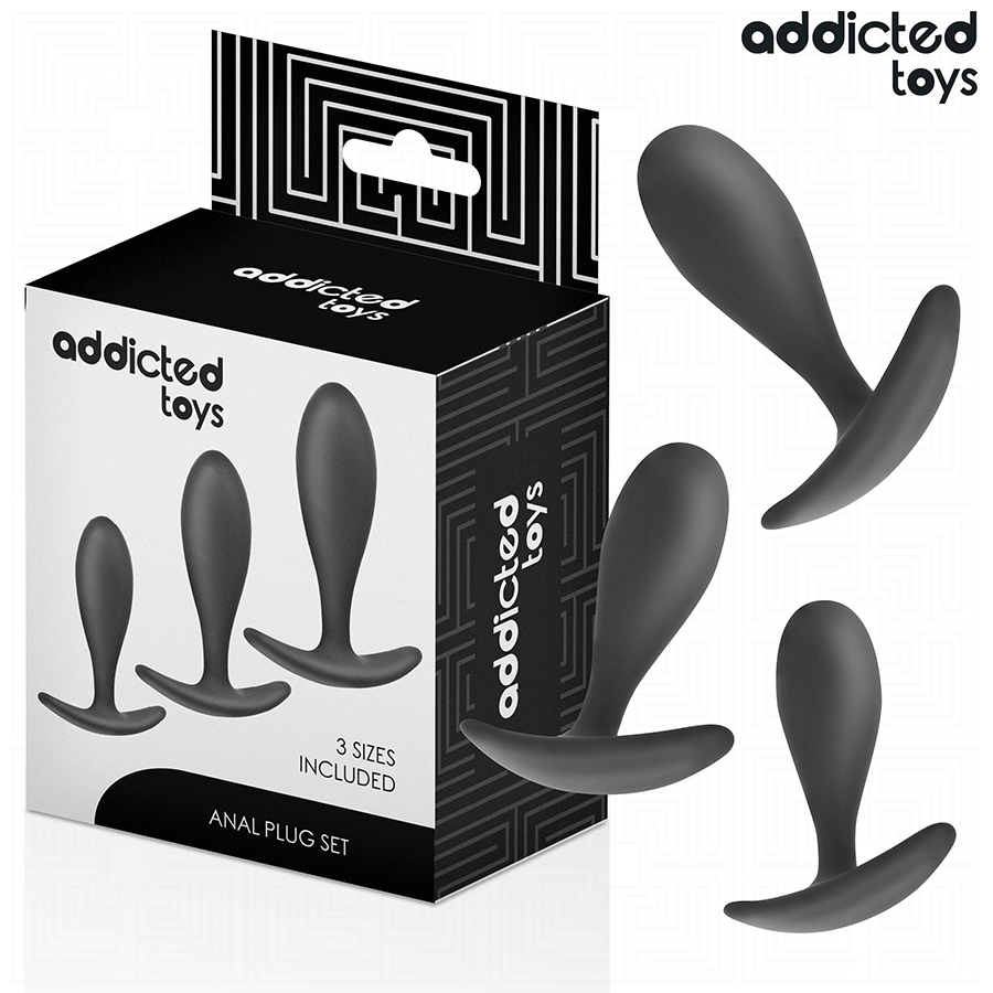 ADDICTED TOYS – SET DE 3 PLUG ANAL SILICONA MODELO 2