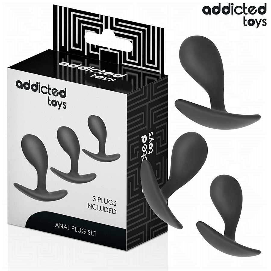 ADDICTED TOYS – SET DE 3 PLUG ANAL SILICONA MODELO 3