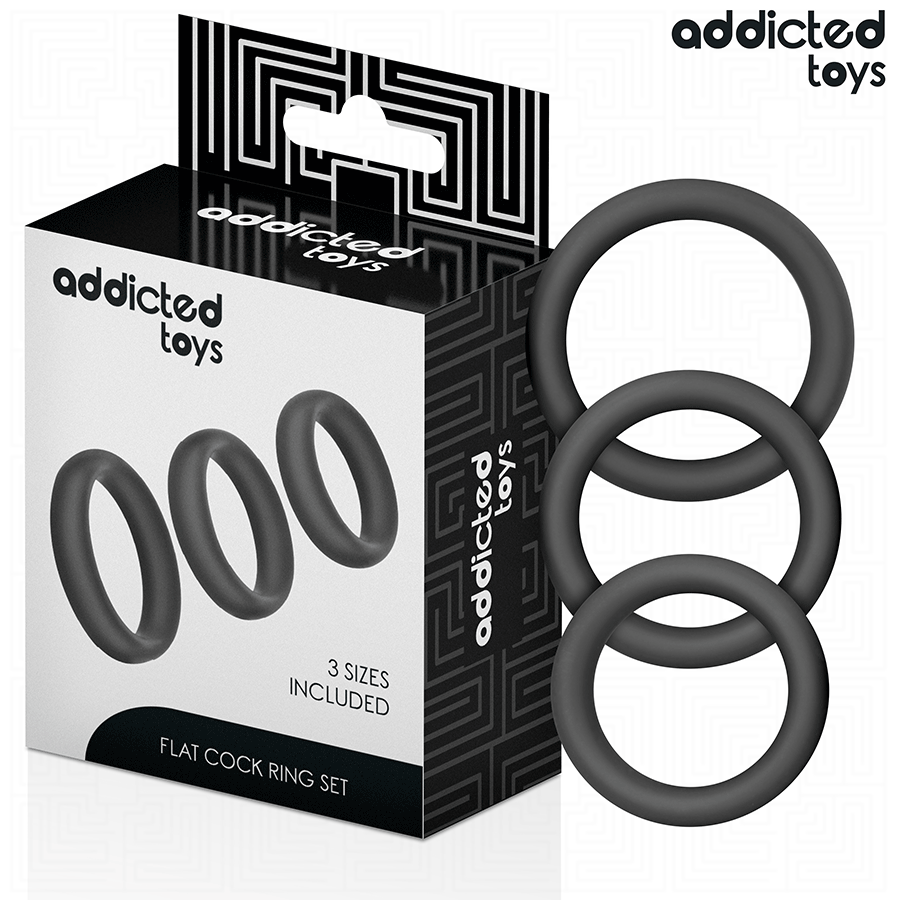 ADDICTED TOYS – SET DE ANILLOS SILICONA PLANOS