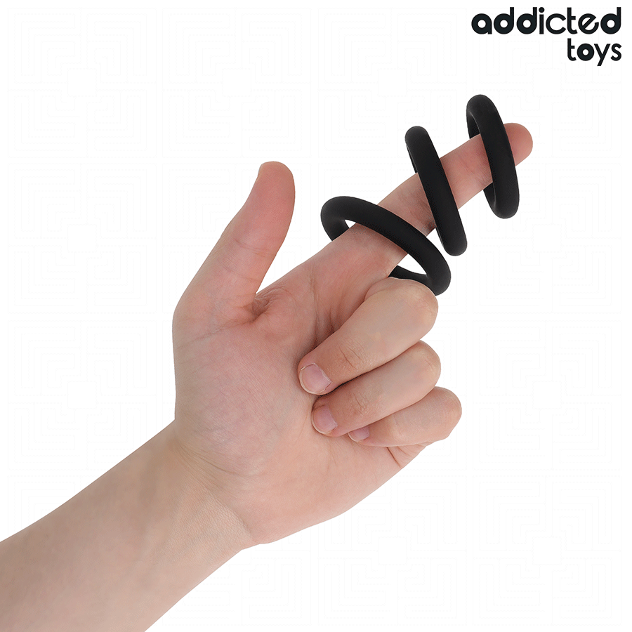 ADDICTED TOYS – SET DE ANILLOS SILICONA MODELO 1
