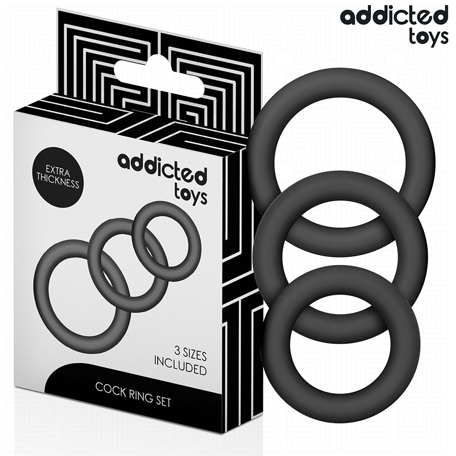 ADDICTED TOYS – SET DE ANILLOS SILICONA MODELO 1