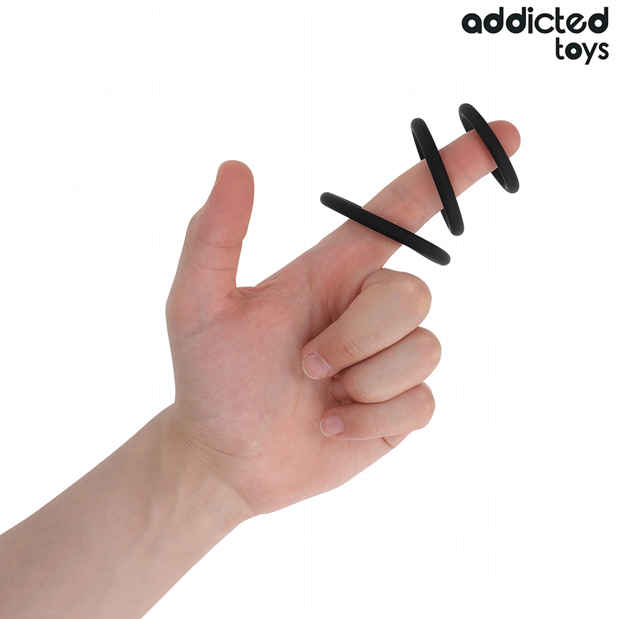 ADDICTED TOYS – SET DE ANILLOS SILICONA MODELO 2