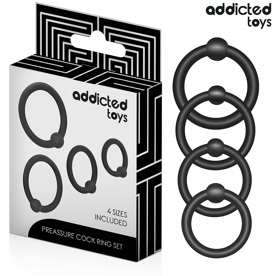 ADDICTED TOYS – SET ANILLOS SILICONA DE PRESIÓN