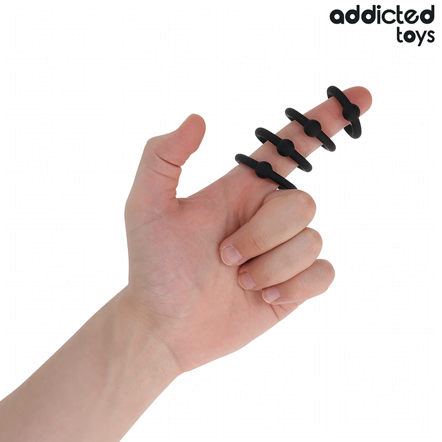 ADDICTED TOYS – SET ANILLOS SILICONA DE PRESIÓN