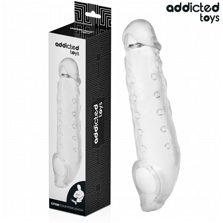ADDICTED TOYS – FUNDA PARA EL PENE TRANSPARENTE TALLA S 23 CM