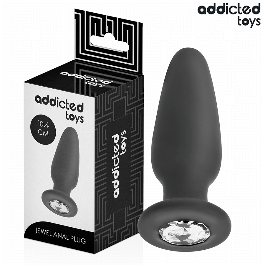 ADDICTED TOYS – PLUG ANAL CON JOYA SILICONA TALLA M 10,4 CM