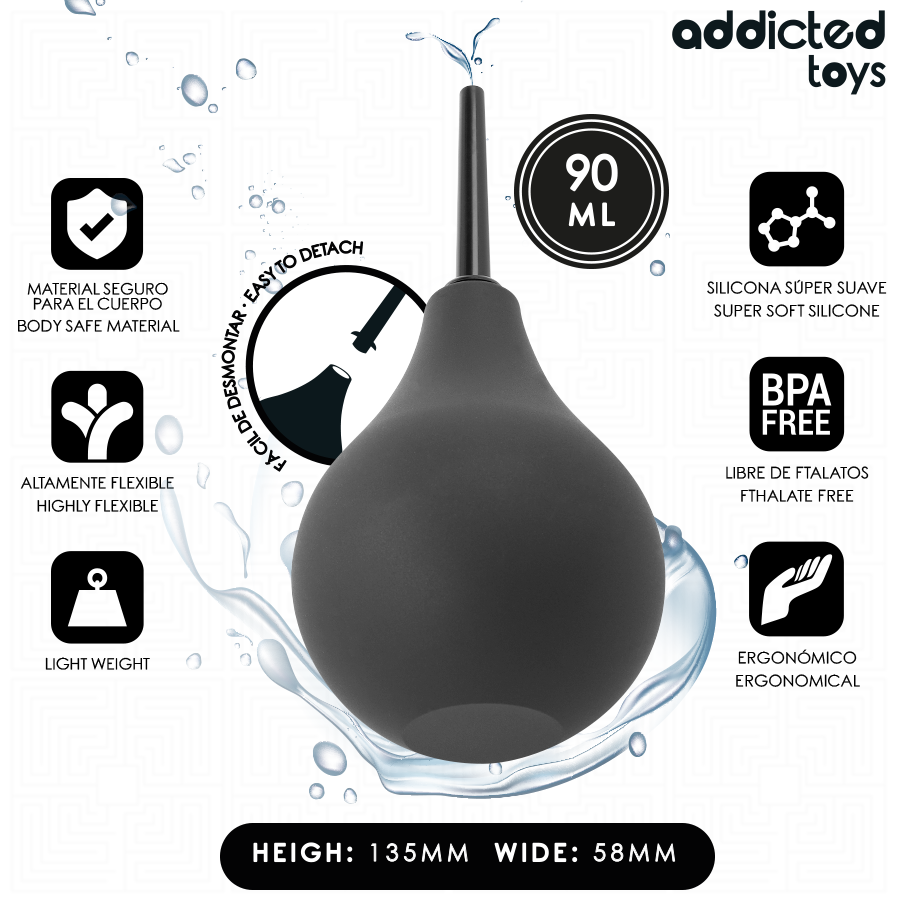 ADDICTED TOYS – LIMPIADOR ANAL DE VIAJE TALLA S 90 ML