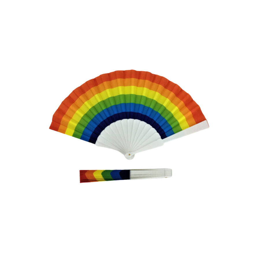 PRIDE – ABANICO MADERA BANDERA ARCOÍRIS