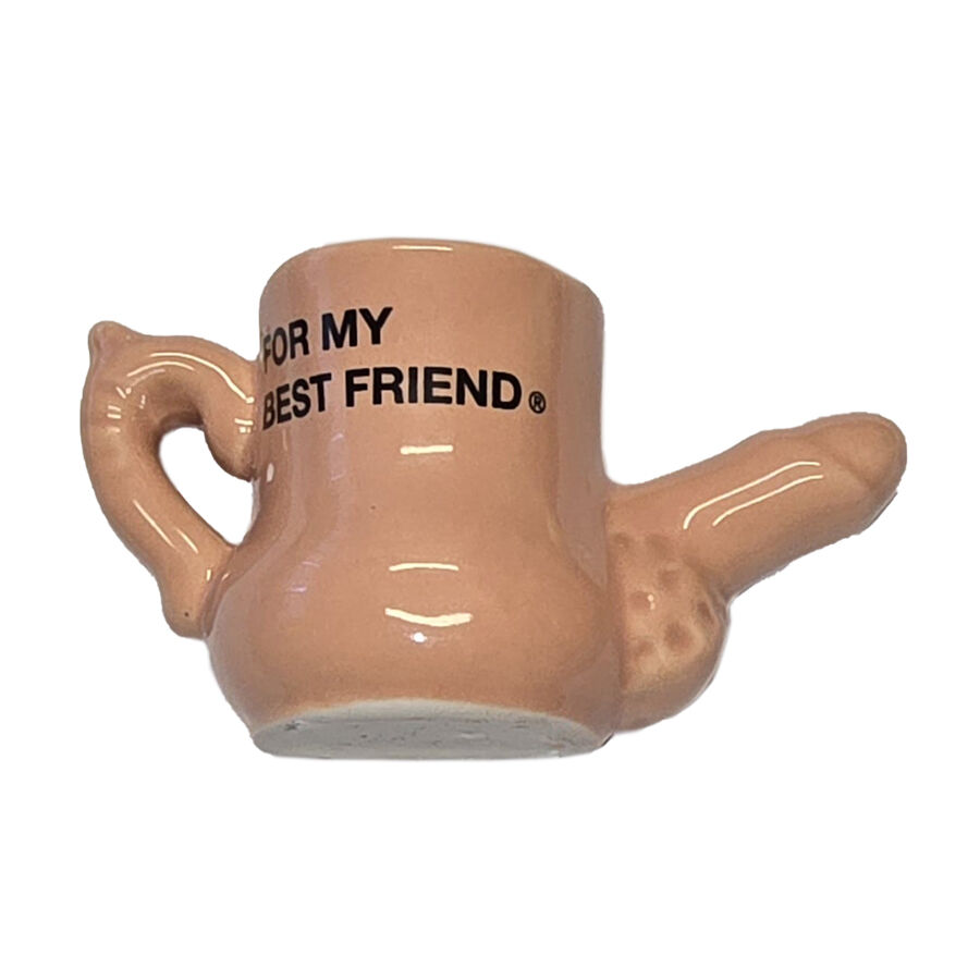 DIABLO PICANTE  IMÁN TAZA CERÁMICA CON PENE EN RELIEVE “FOR MY BEST FRIEND”