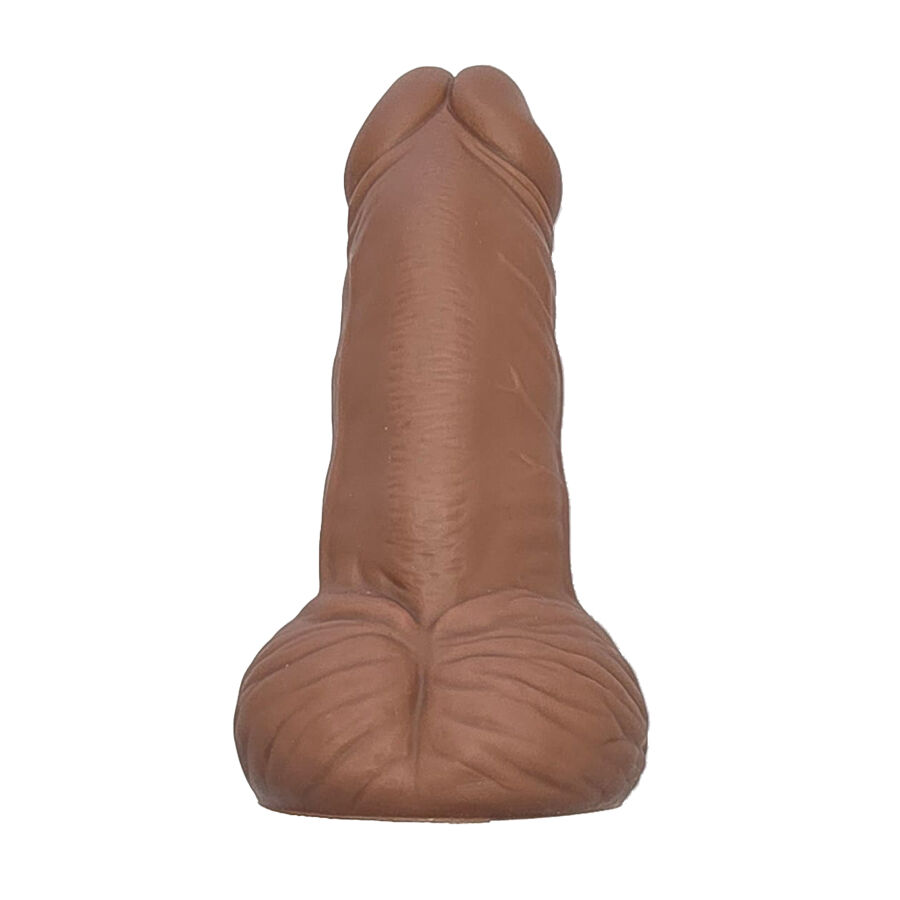 DIABLO PICANTE – JUGUETE ANTIESTRÉS CON FORMA DE PENE COLOR MULATO